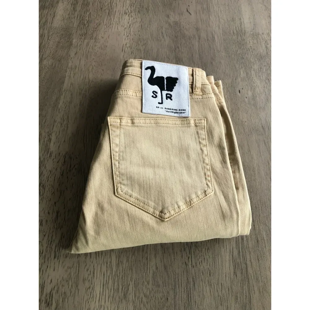 Free People x Sandrine Rose Straight Leg Jeans in Sunflower - 26